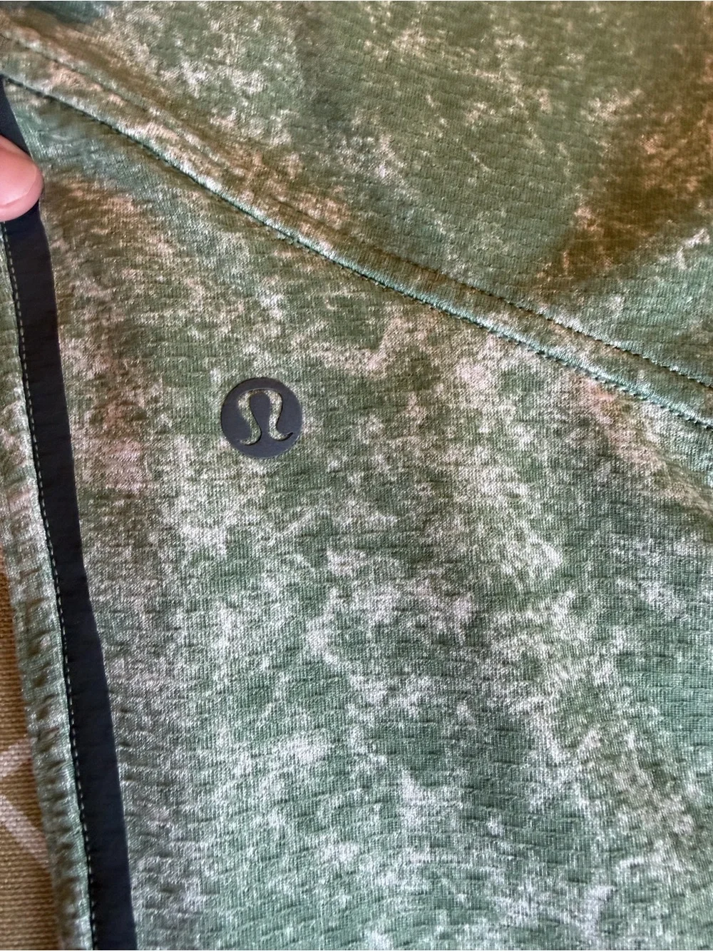Lululemon Men’s Medium Green Camo Jogger Pants Zip Pockets
